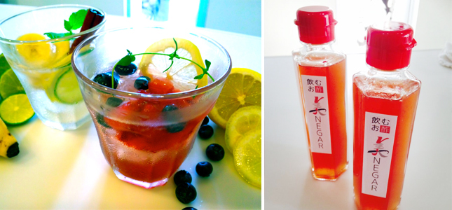 フルーツビネガーの瓶